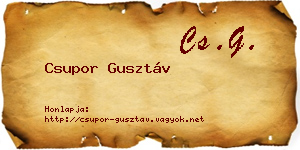 Csupor Gusztáv névjegykártya