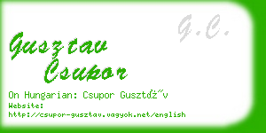 gusztav csupor business card